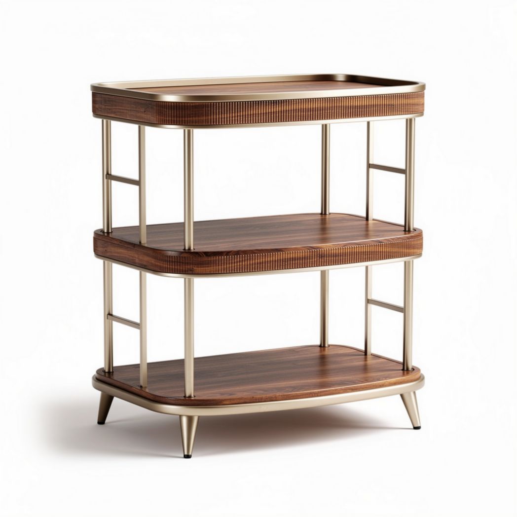 Table d'appoint en bois et métal aux dimensions 40 x 30 x 80cm