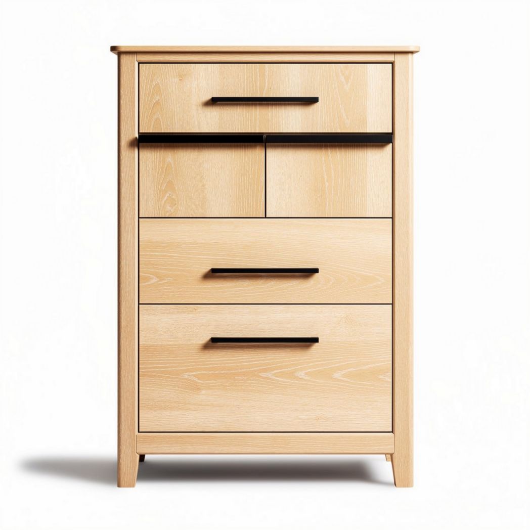 Commode en bois de pin naturel avec quatre tiroirs dimensions 80 x 60 x 40cm